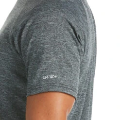 Nike - Heather Tilt Short Sleeve Hydroguard (Black) -Swimming Clothing nike heather tilt short sleeve hydroguard black 3