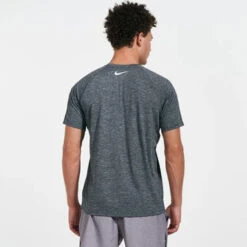 Nike - Heather Tilt Short Sleeve Hydroguard (Black) -Swimming Clothing nike heather tilt short sleeve hydroguard black 7