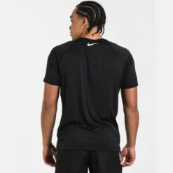 Nike - JDI Swoosh Short Sleeve Hydroguard (Black) -Swimming Clothing nike jdi swoosh short sleeve hydroguard black 5