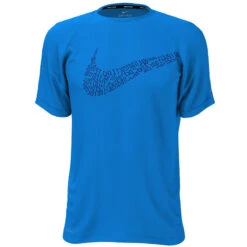 Nike - JDI Swoosh Short Sleeve Hydroguard (Photo Blue) -Swimming Clothing nike jdi swoosh short sleeve hydroguard photo blue 3