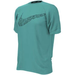 Nike - JDI Swoosh Short Sleeve Hydroguard (Washed Teal) -Swimming Clothing nike jdi swoosh short sleeve hydroguard washed teal 3