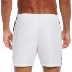 Nike - Logo Tape 5" Volley Short (White) -Swimming Clothing nike logo tape 5 volley short white 3