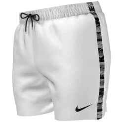 Nike - Logo Tape 5" Volley Short (White) -Swimming Clothing nike logo tape 5 volley short white 4