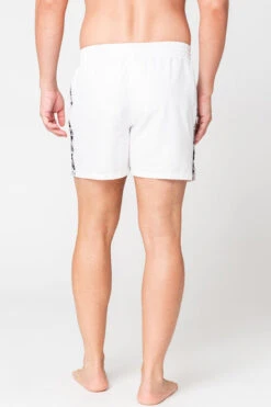 Nike - Logo Tape 5" Volley Short (White) -Swimming Clothing nike logo tape 5 volley short white 9