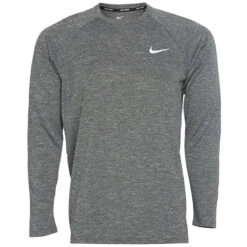 Nike - Long Sleeve Hydroguard T-Shirt (Black) -Swimming Clothing nike long sleeve hydroguard t shirt black 5