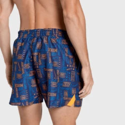 Nike - Men's Swim Logo Mash-up 5" Volley Short (Midnight Navy) -Swimming Clothing nike mens swim logo mash up 5 volley short midnight navy 5