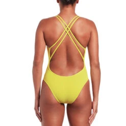 Nike - Solid Hydrastrong Spiderback One Piece (Varsity Maize) -Swimming Clothing nike solid hydrastrong spiderback one piece varsity maize 7