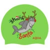 Aqua Shark Santa - Christmas Swim Hat -Swimming Clothing shark santa christmas swim hat