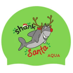Aqua Shark Santa - Christmas Swim Hat