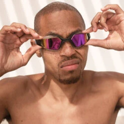 Speedo - Aquapulse Pro Mirrored Goggles - Red/Gold -Swimming Clothing speedo aquapulse pro mirrored goggles red gold 5