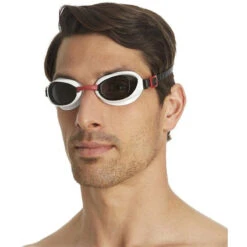 Speedo - Aquapure Goggle - Red/Smoke -Swimming Clothing speedo aquapure goggle red smoke 9