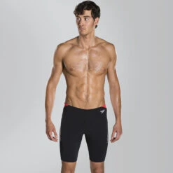 Speedo - Boom Splice Endurance Jammer - Black/White -Swimming Clothing speedo boom splice endurance jammer black white 3