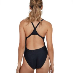 Speedo - Boomstar Turnback Swimsuit - Black/Grey -Swimming Clothing speedo boomstar turnback swimsuit black grey 5