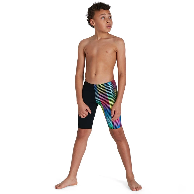 Speedo - Boys Hyperchromatic Allover Digital Jammer - Black/Red 4 Speedo - Boys Hyperchromatic Allover Digital Jammer - Black/Red - Image 2
