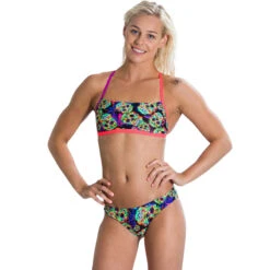 Speedo - Flipturns Crossback Two Piece Swimsuit - Black/Red