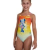 Speedo - Girl's Disney Minnie Mouse Medalist Swimsuit - Orange/Blue