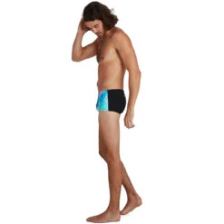Speedo - Men's 17cm Club Training Placement Brief - Black/Blue -Swimming Clothing speedo mens 17cm club training placement brief black blue 4