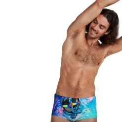 Speedo - Men's 17cm Club Training Placement Brief - Black/Blue -Swimming Clothing speedo mens 17cm club training placement brief black blue 6