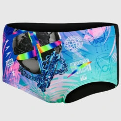 Speedo - Men's 17cm Club Training Placement Brief - Black/Blue -Swimming Clothing speedo mens 17cm club training placement brief black blue 7