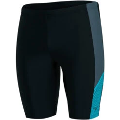 Speedo - Men's Dive Jammer - Black/Grey/Blue -Swimming Clothing speedo mens dive jammer black grey blue 2