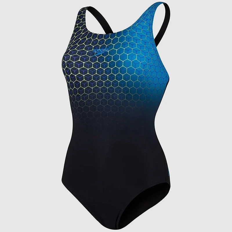 Speedo - Women's Placement Medalist Swimsuit - Black 4 Speedo - Women's Placement Medalist Swimsuit - Black - Image 2