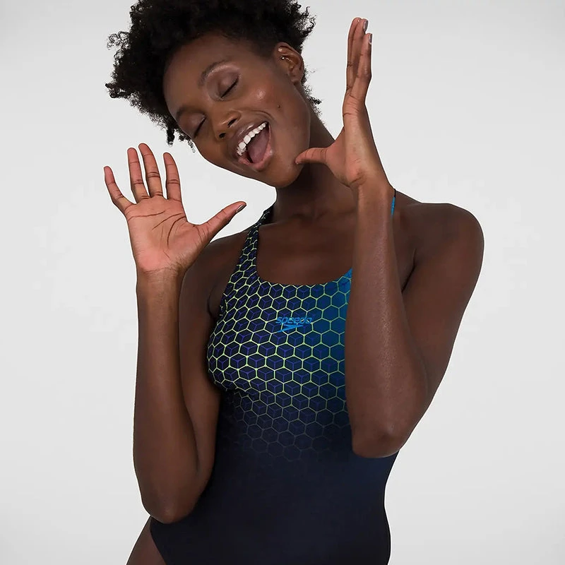 Speedo - Women's Placement Medalist Swimsuit - Black 9 Speedo - Women's Placement Medalist Swimsuit - Black - Image 7