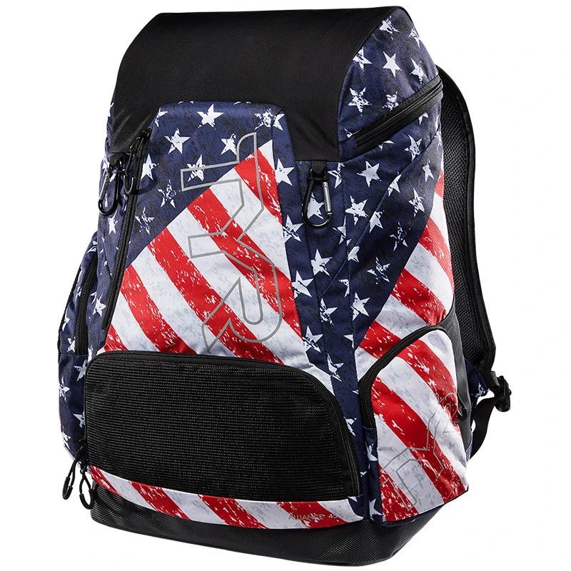 TYR - Alliance 45L Backpack Star Spangled Print - Red/White/Blue 3 TYR - Alliance 45L Backpack Star Spangled Print - Red/White/Blue