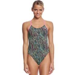 TYR - Electro Cutoutfit Ladies Swimsuit - Black/Multi