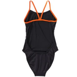 TYR - Hexa Cutoutfit Ladies Swimsuit - Black/Orange -Swimming Clothing tyr hexa cutoutfit ladies swimsuit black orange 7