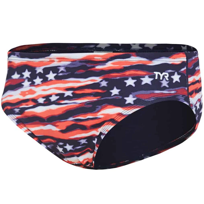 TYR - Men’s All American All Over Racer Swimsuit - Red/White/Blue 5 TYR - Men’s All American All Over Racer Swimsuit - Red/White/Blue - Image 3