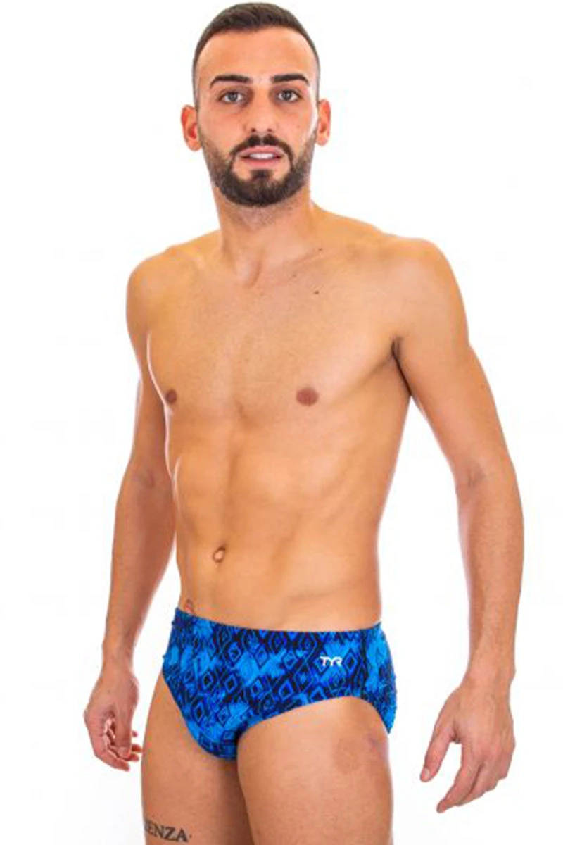 TYR - Men’s Glacial All Over Racer Swimsuit - Blue 8 TYR - Men’s Glacial All Over Racer Swimsuit - Blue - Image 6