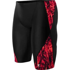 TYR - Men’s Sagano Blade Splice Jammer Swimsuit - Red -Swimming Clothing tyr mens sagano blade splice jammer swimsuit red 610 3