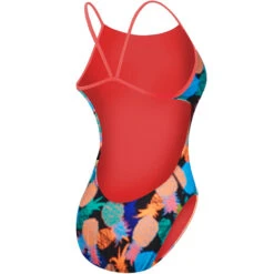 TYR - Panama Cutoutfit Ladies Swimsuit - Black/Multi -Swimming Clothing tyr panama cut out fit black multi girls one piece swimsuit 5