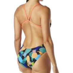 TYR - Panama Cutoutfit Ladies Swimsuit - Black/Multi -Swimming Clothing tyr panama cut out fit black multi girls one piece swimsuit 7