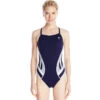 TYR - Phoenix Splice Diamondfit Ladies Swimsuit - Navy/White -Swimming Clothing tyr phoenix womens splice diamond fit swimsuit navy and white 408 1