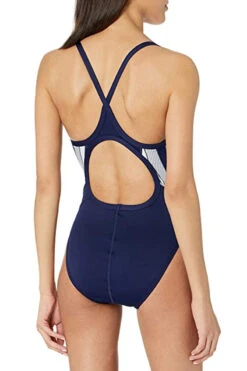 TYR - Phoenix Splice Diamondfit Ladies Swimsuit - Navy/White -Swimming Clothing tyr phoenix womens splice diamond fit swimsuit navy and white 408 9