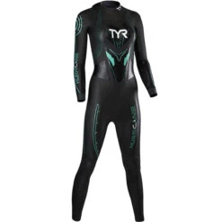 TYR - Women’s Hurricane Wetsuit Cat 3 - Black/Seafoam